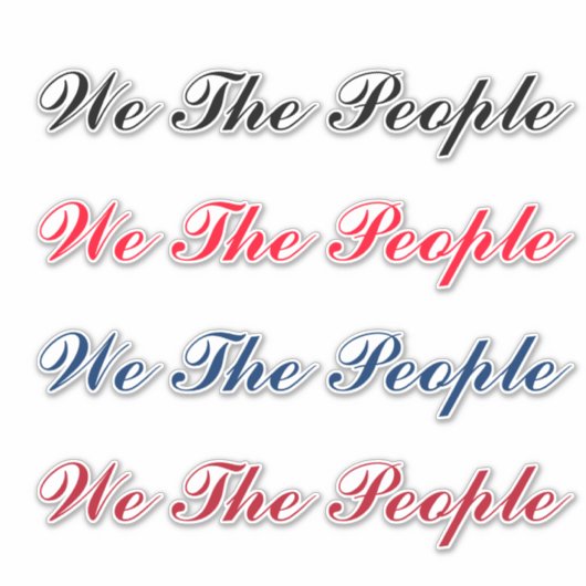 Script We The People Sticker (Devant)
