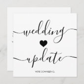 Script We verminderen de omvang van de bruiloft Up Aankondiging (Voorkant / Achterkant)