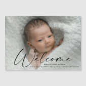 Script Welcome Baby Photo Faire-part de naissance (Devant)