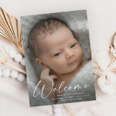 Script Welcome Baby Photo Faire-part de naissance