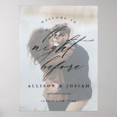 Script Welkom Avond Voor Rehearsal Dinner Poster (Voorkant)