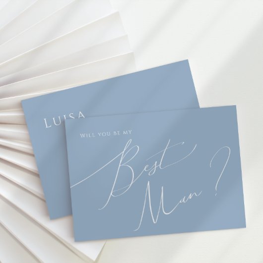 Script Whimsical | Carte de proposition Blue Best