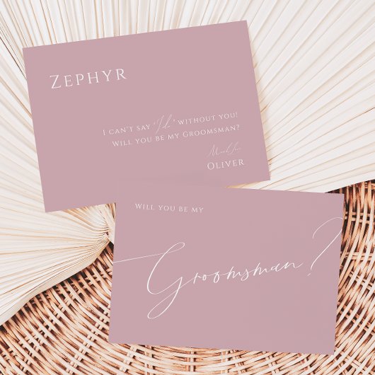 Script Whimsical | Carte de proposition Rose Groom