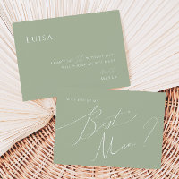 Script Whimsical | Carte de proposition Sage Best