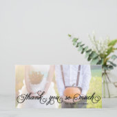 Script Whimsical | CARTE PHOTO MERCI MARIAGE (Debout devant)