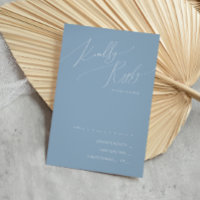 Script Whimsical | Carte RSVP bleu Dusty