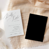 Script Whimsical | Carte RSVP de choix du menu noi