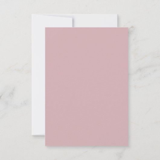 Script Whimsical | Carte RSVP Rose Dusty (Dos)