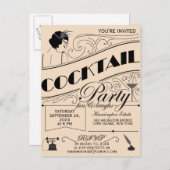 Script Whimsical Cocktail invitation (Devant / Derrière)