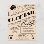 Script Whimsical Cocktail invitation (Devant)