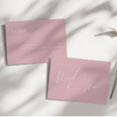Script Whimsical | Dusty Rose carte d'honneur