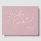 Script Whimsical | Dusty Rose Mariage livre d'or (Recto)