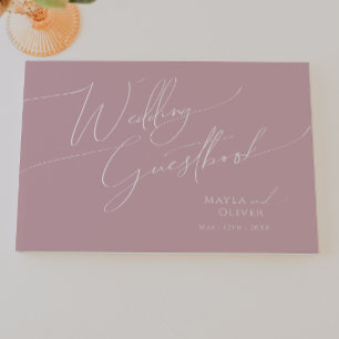 Script Whimsical   Dusty Rose Mariage livre d'or