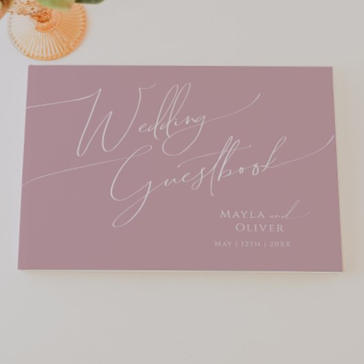 Script Whimsical | Dusty Rose Mariage livre d'or
