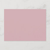 Script Whimsical | Dusty Rose Table Carte de remer (Dos)
