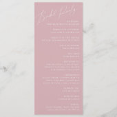 Script Whimsical | Dusty Rose Wedding Programme (Dos)