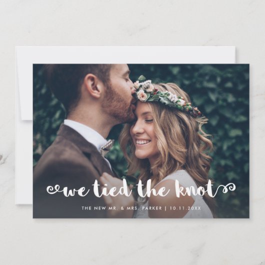Script Whimsical| Faire-part d'Elopement photo (Devant)