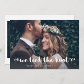 Script Whimsical| Faire-part d'Elopement photo (Devant / Derrière)