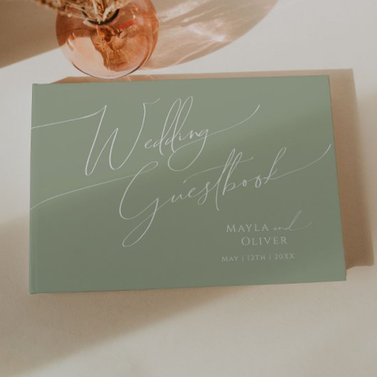 Script Whimsical | Livre d'or du Mariage Sage Gree