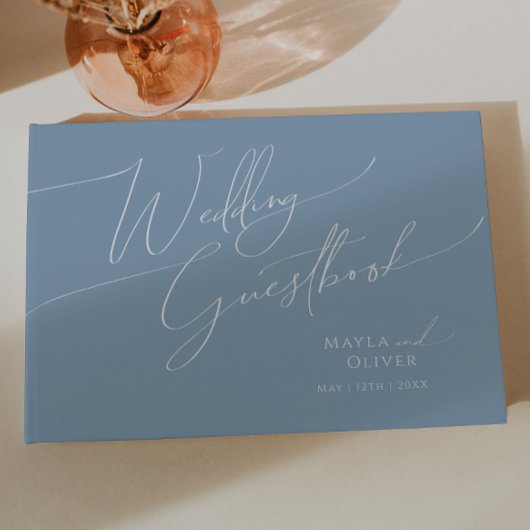 Script Whimsical | Livre d'or Dusty Blue Mariage