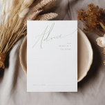Script Whimsical | Mariage vert Sage<br><div class="desc">Voici notre magnifique script lunatique | sage carte conseil mariage vert parfait pour votre simple fête de printemps de boho moderne. Notre design élégant comprend une palette de couleurs vives et pastel avec un script de calligraphie vintage et chic. Que vous préfériez un style minimaliste ou classique, notre produit éditable...</div>