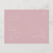 Script Whimsical | Menu Rose Choix de carte postal (Dos)