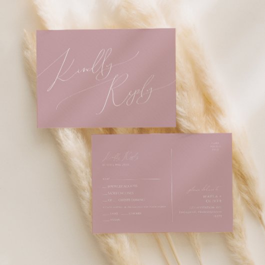 Script Whimsical | Menu Rose Choix de carte postal