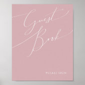 Script Whimsical | Panneau du livre d'or Dusty Ros (Devant)