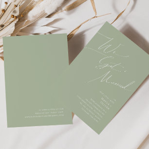 Script Whimsical   Sage Elopement Faire-part