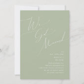 Script Whimsical | Sage Elopement Faire-part (Devant)