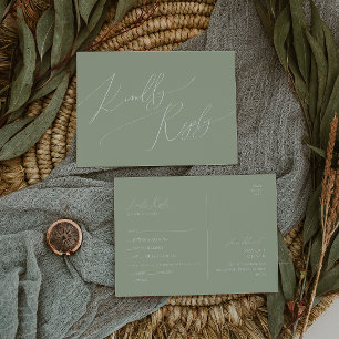 Script Whimsical   Sage Menu Choix Carte Postale R