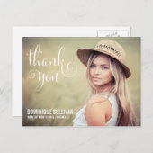 SCRIPT WHIMSIQUE | CARTE POSTALE MERCI DE DIPLÔME (Devant / Derrière)