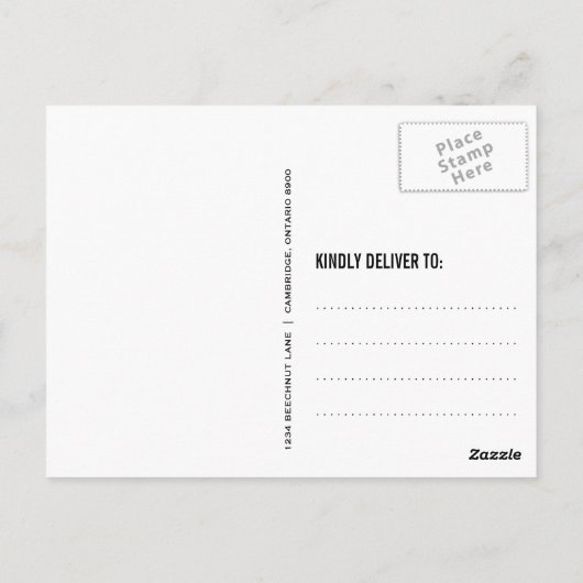 SCRIPT WHIMSIQUE | CARTE POSTALE MERCI DE DIPLÔME (Dos)