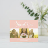 SCRIPT WHIMSIQUE | CARTE POSTCARD MERCI MARIAGE (Debout devant)