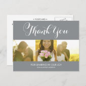 SCRIPT WHIMSIQUE | CARTE POSTCARD MERCI MARIAGE (Devant / Derrière)