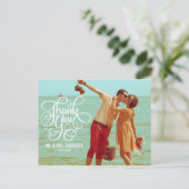 SCRIPT WHIMSIQUE | CARTE POSTCARD MERCI MARIAGE (Debout devant)