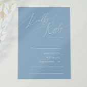 Script Whimsy Dusty Blue Song Demande Carte RSVP