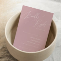 Script Whimsy Dusty Rose demande de chanson carte 