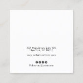 Script White en Gold Earring Jewelry Display Vierkante Visitekaartje (Achterkant)