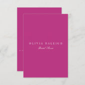 Script White & Magenta nuptiale douche Invitation (Devant / Derrière)