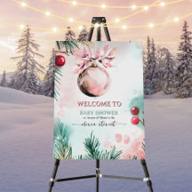Script Winter Kerstmeisje Baby Shower Welkom