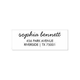 Script Zelf Adres Rubber Stempel Stempels