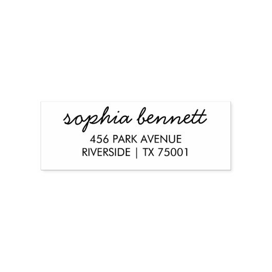 Script Zelf Adres Rubber Stempel Stempels (Design)