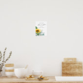 Script Zonnebloem Bruidsfeest Brunch Welkom Poster (Keuken)