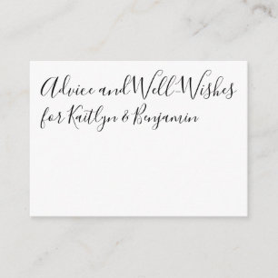 Script Zwart en Wit Advies & Gelukwensen Kaart