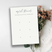 Script Zwart Wit 3 Oorbel Vertoning QR Code Visitekaartje