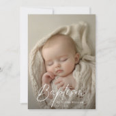 Script Zwart & Wit Geslacht Neutraal Fotodoop Kaart (Voorkant)