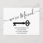 Script zwart wit minimale sleutel bewegende aankon aankondigingskaart (Voorkant)