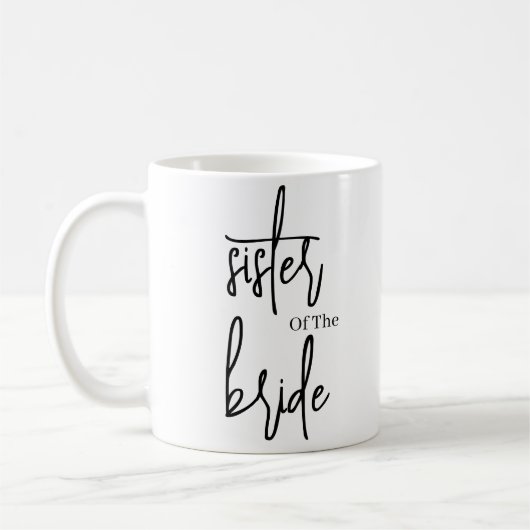 Script Zwarte bruidszuster trouwkoffie Koffiemok (Links)