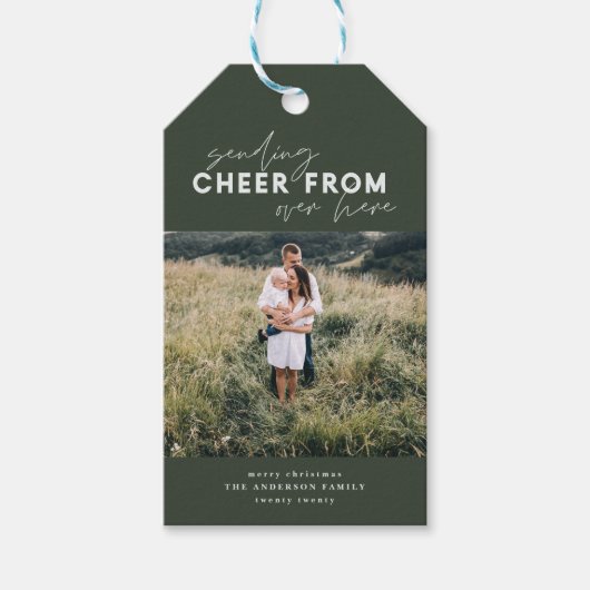 scriptafstand die juicht vanaf hier cadeaulabel (Voorkant)